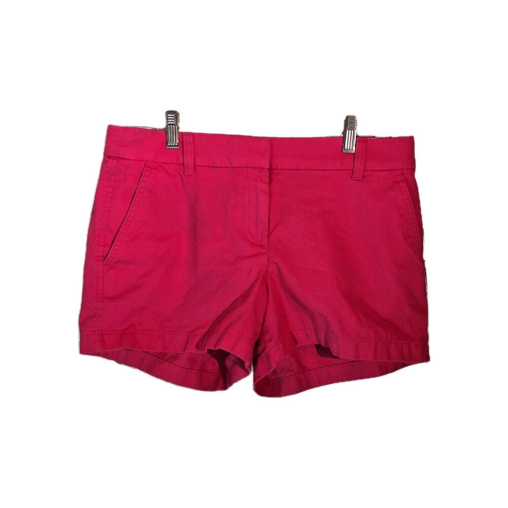 J Crew Size 6 Red Shorts W/pockets